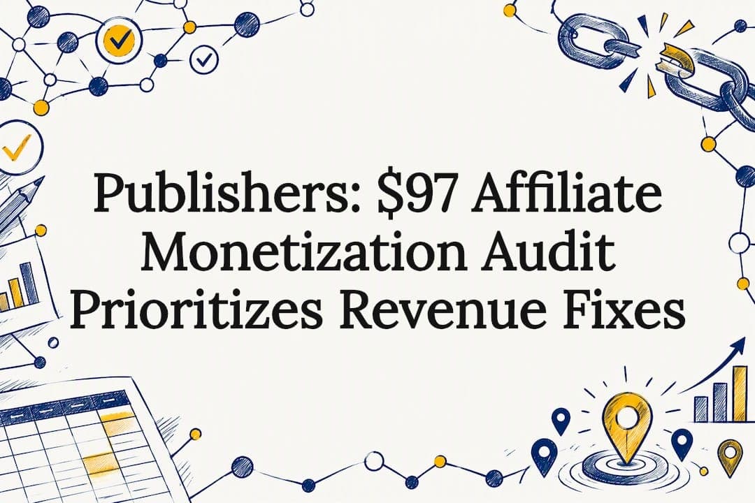 Publishers: $97 Affiliate Monetization Audit Prioritizes Revenue Fixes