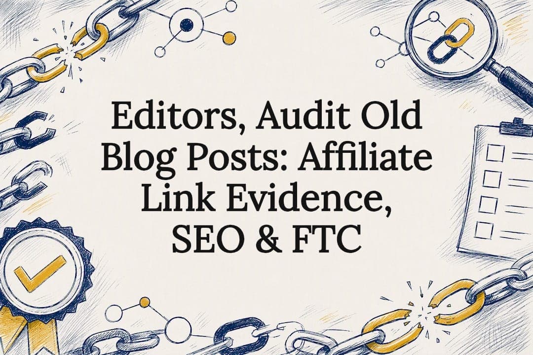 Editors, Audit Old Blog Posts: Affiliate Link Evidence, SEO & FTC