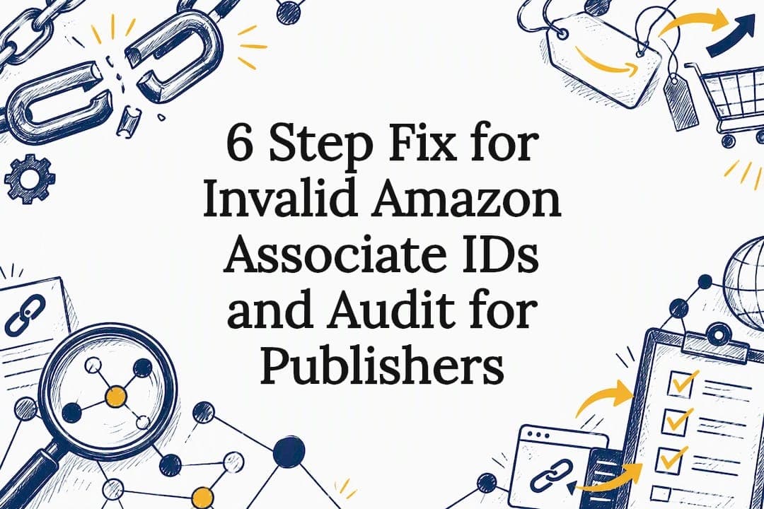 6 Step Fix for Invalid Amazon Associate IDs and Audit for Publishers