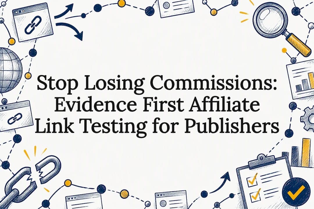 Stop Losing Commissions: Evidence First Affiliate Link Testing for Publishers